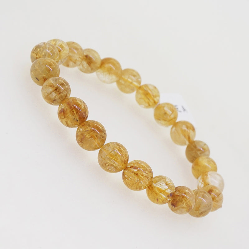 AA-Grade Golden Rutilated Quartz 8.5mm - Gaea | Crystal Jewelry & Gemstones (Manila, Philippines)