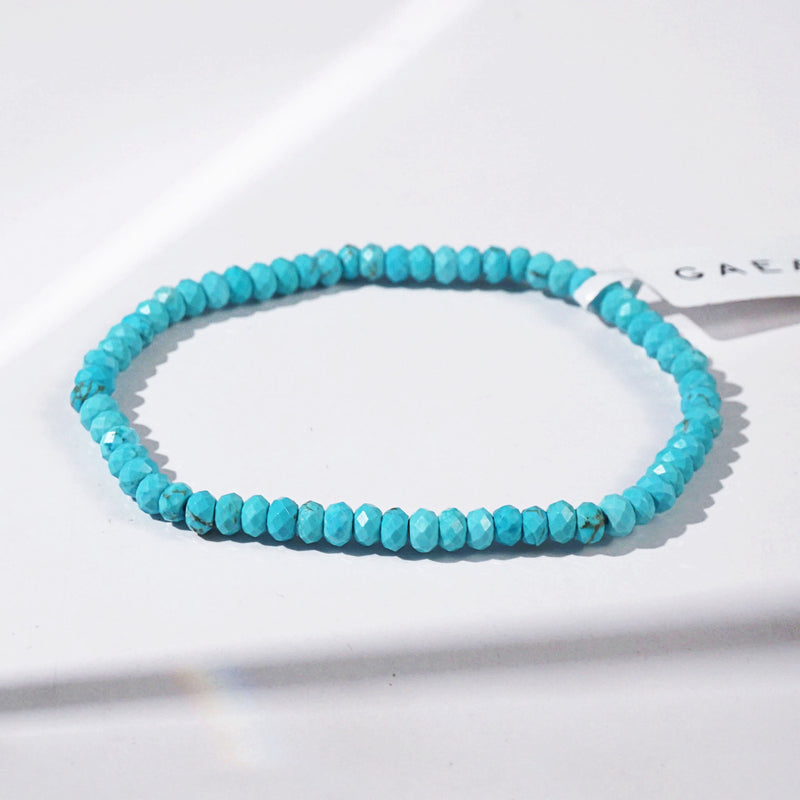 Turquoise Faceted Rondelle 4mm - GAEA