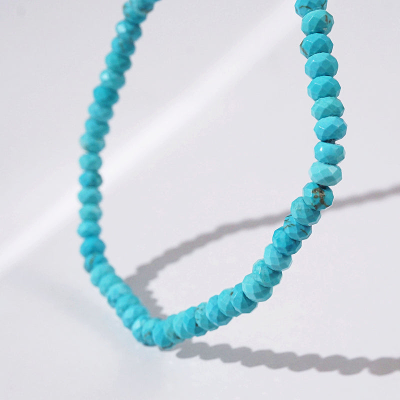 Turquoise Faceted Rondelle 4mm - GAEA