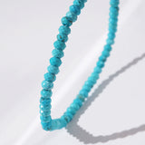 Turquoise Faceted Rondelle 4mm - GAEA