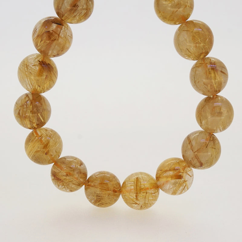 AA-Grade Golden Rutilated Quartz 13mm - Gaea | Crystal Jewelry & Gemstones (Manila, Philippines)