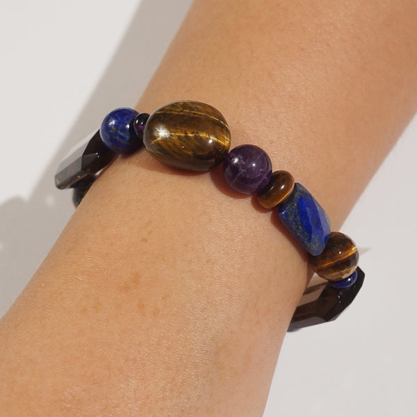 Smoky Quartz, Lapis Lazuli, Amethyst Mixed Gemstones - Gaea