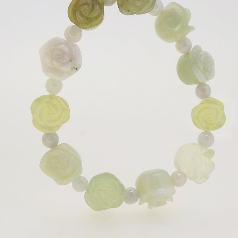 Chinese Jade Carved Flower with Burma Jade 6mm - Gaea | Crystal Jewelry & Gemstones (Manila, Philippines)