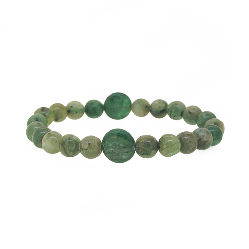 Green Kyanite 8mm with Coins - Gaea | Crystal Jewelry & Gemstones (Manila, Philippines)