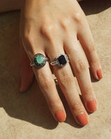 AA-Grade Emerald with Green and Champagne Diamonds - Gaea