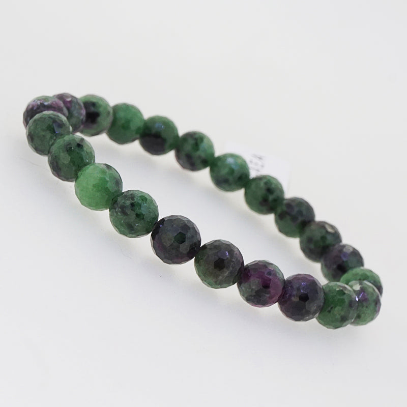 Ruby Zoisite Faceted 8mm - Gaea