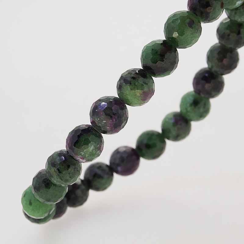 Ruby Zoisite Faceted 8mm - Gaea