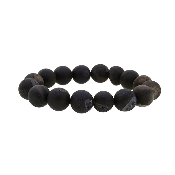 Matte Black Agate Drusy 12mm - Gaea | Crystal Jewelry & Gemstones (Manila, Philippines)