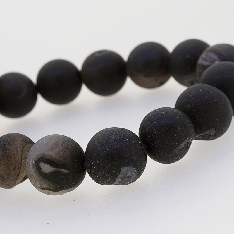 Matte Black Agate Drusy 12mm - Gaea | Crystal Jewelry & Gemstones (Manila, Philippines)