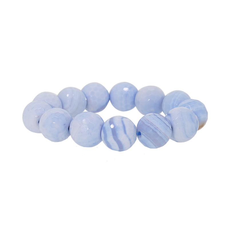Blue Lace Chalcedony Faceted 14mm - Gaea | Crystal Jewelry & Gemstones (Manila, Philippines)