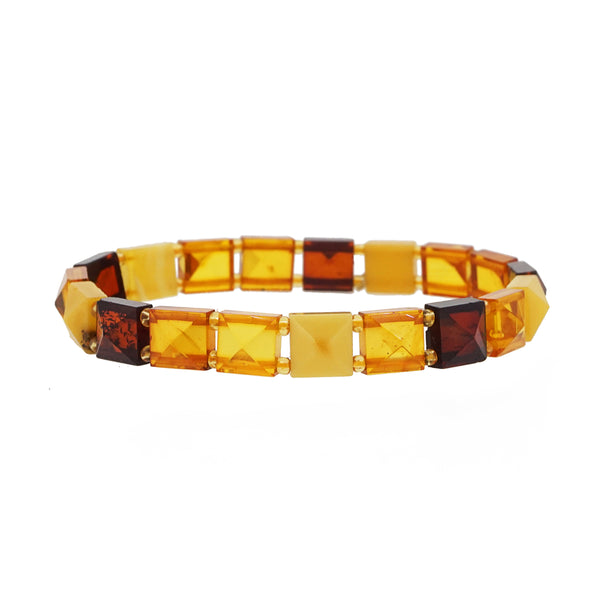 Baltic Amber Faceted Square Bangle - Gaea | Crystal Jewelry & Gemstones (Manila, Philippines)