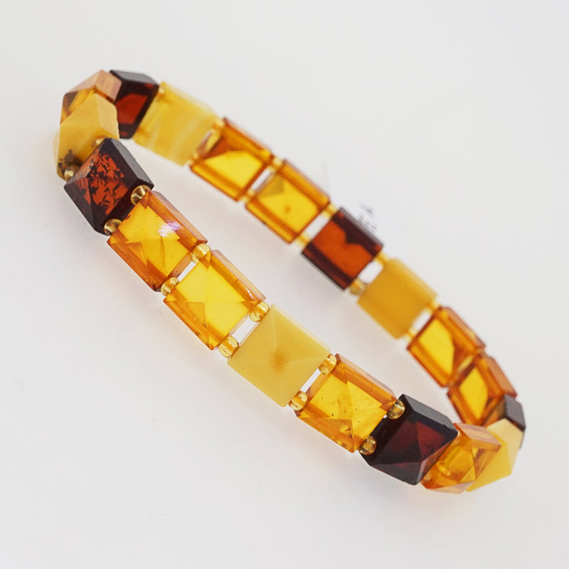 Baltic Amber Faceted Square Bangle - Gaea | Crystal Jewelry & Gemstones (Manila, Philippines)