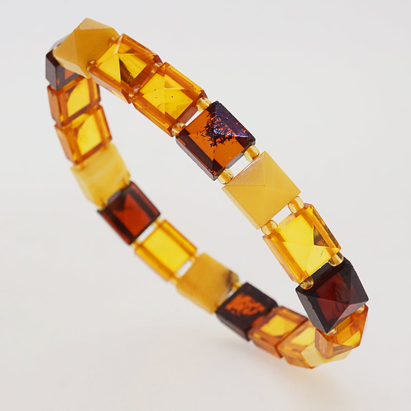 Baltic Amber Faceted Square Bangle - Gaea | Crystal Jewelry & Gemstones (Manila, Philippines)