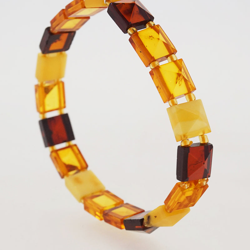 Baltic Amber Faceted Square Bangle - Gaea | Crystal Jewelry & Gemstones (Manila, Philippines)