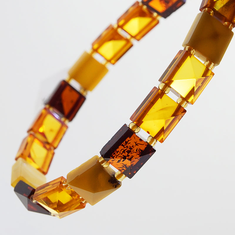 Baltic Amber Faceted Square Bangle - Gaea | Crystal Jewelry & Gemstones (Manila, Philippines)