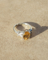 Gem-Grade Citrine Oval with White Topaz - Gaea