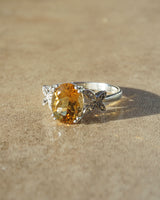 Gem-Grade Citrine Oval with White Topaz - Gaea