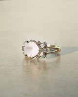 A-Grade Rose Quartz with Cubic Zirconia - Gaea