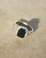 Black Onyx with White Topaz and Cubic Zirconia - Gaea