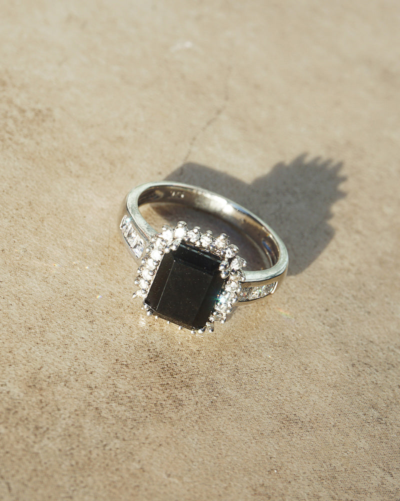 Black Onyx with White Topaz and Cubic Zirconia - Gaea