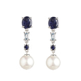 Freshwater Pearl with Iolite and Aquamarine - Gaea | Crystal Jewelry & Gemstones (Manila, Philippines)