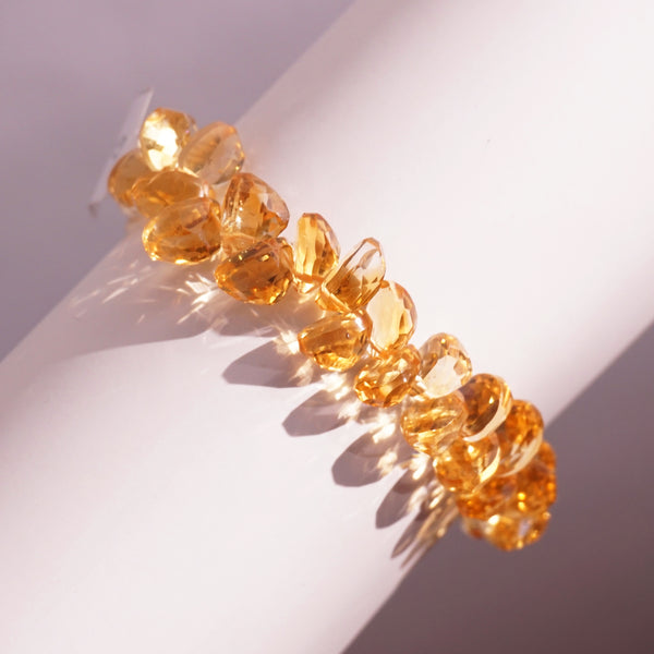 Gem-Grade Citrine Faceted Ovals Briolette (M) - Gaea | Crystal Jewelry & Gemstones (Manila, Philippines)