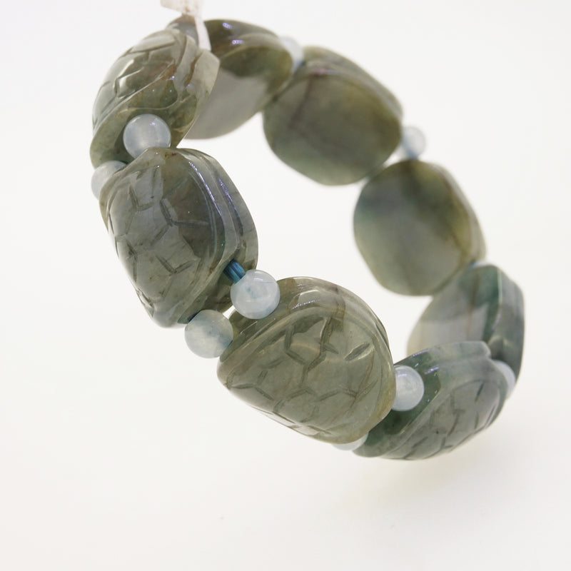 Burma Jade Carved Tortoise Bangle - Gaea | Crystal Jewelry & Gemstones (Manila, Philippines)