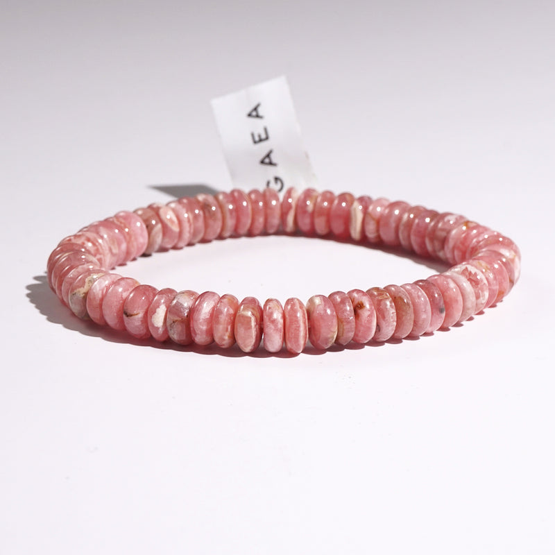 Turquoise Rhodnckeite A-Grade Rhodochrosite Rondelle 8mm | GAEA