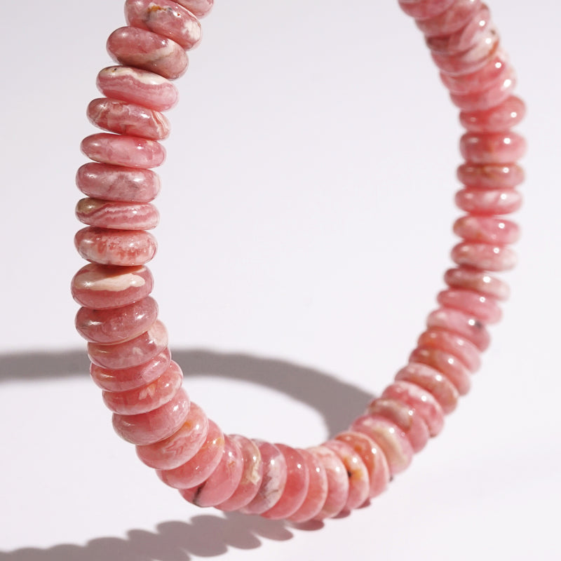 Turquoise Rhodnckeite A-Grade Rhodochrosite Rondelle 8mm | GAEA