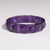 Amethyst Pyramid Square Bangle - Gaea