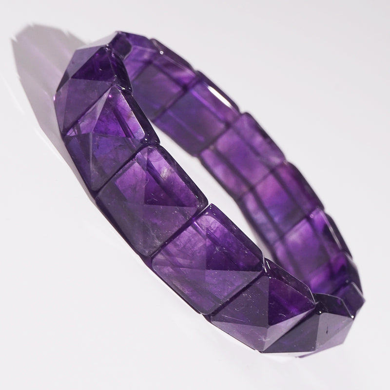 Amethyst Pyramid Square Bangle - Gaea