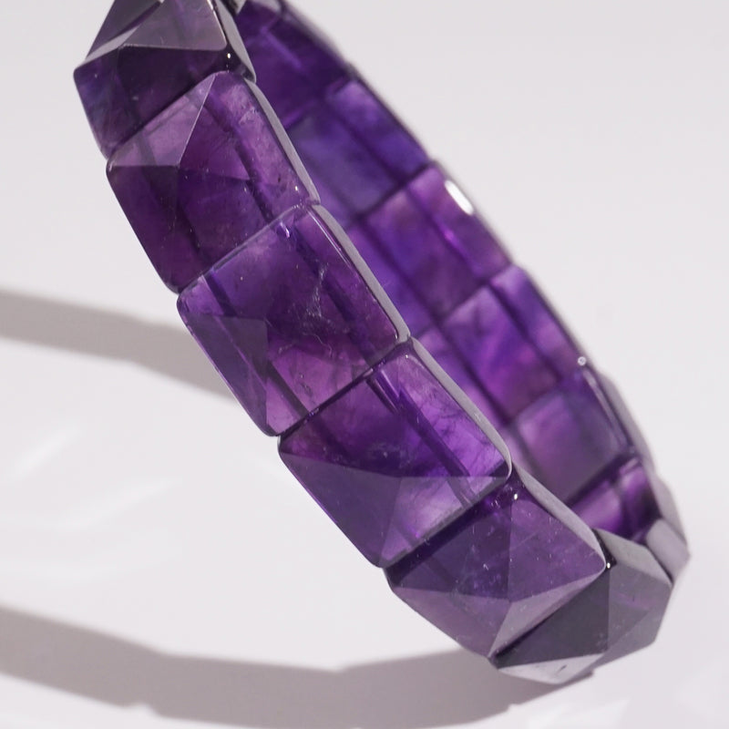 Amethyst Pyramid Square Bangle - Gaea