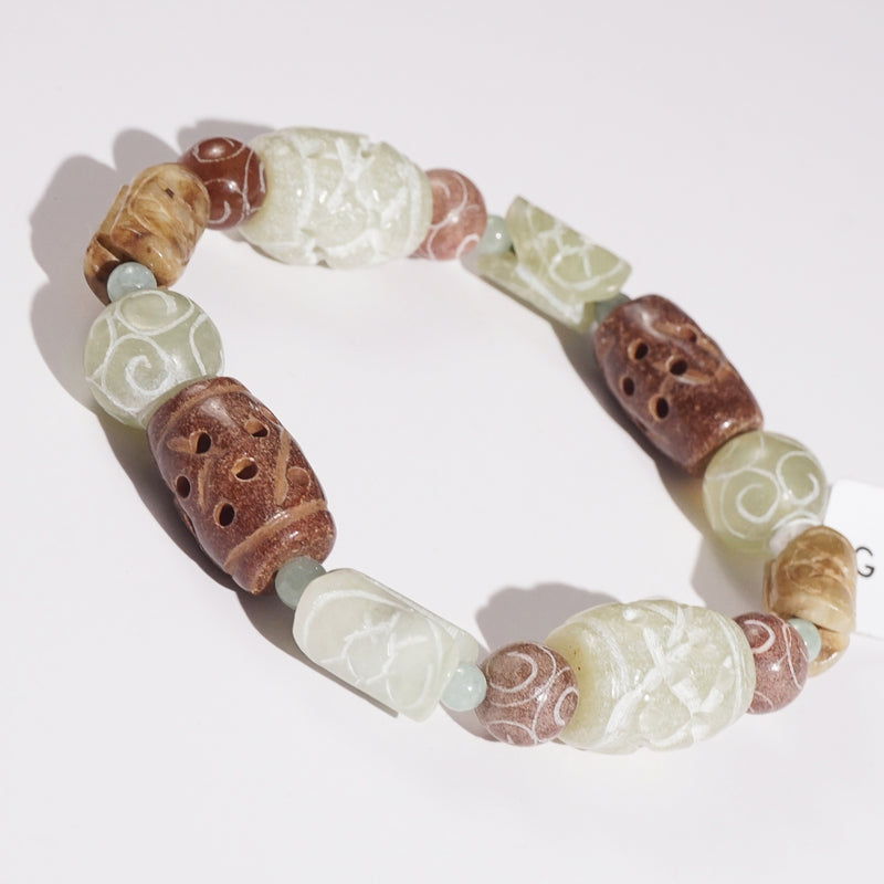 Carved Chinese Nephrite Jade - Gaea