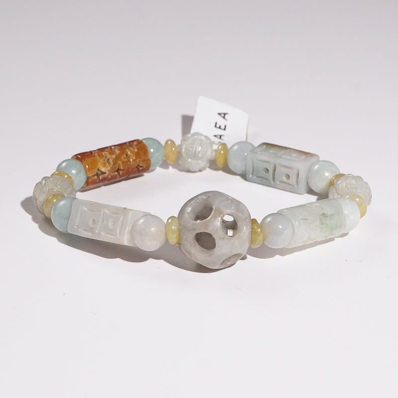 Burma Jade with Carved Balls and Barrels - Gaea