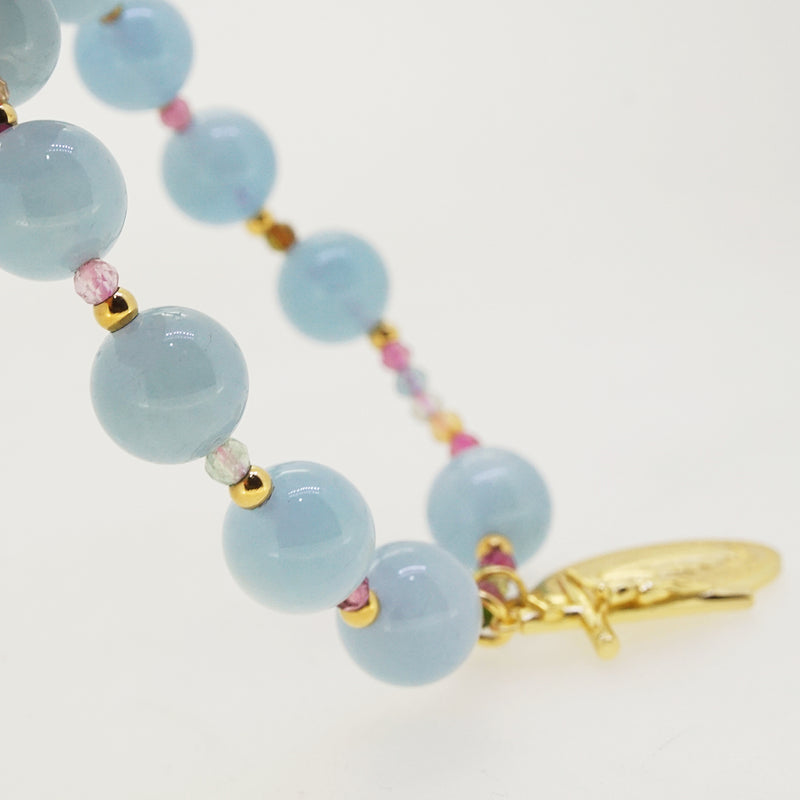 Aquamarine and AA-Grade Multicolored Tourmaline Rosary Bracelet 10mm - Gaea | Crystal Jewelry & Gemstones (Manila, Philippines)