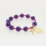 Amethyst and Gem-Grade Ruby Rosary Bracelet 10mm - Gaea | Crystal Jewelry & Gemstones (Manila, Philippines)