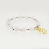 Rainbow Moonstone and Lavender Amethyst Rosary Bracelet 10mm - Gaea | Crystal Jewelry & Gemstones (Manila, Philippines)