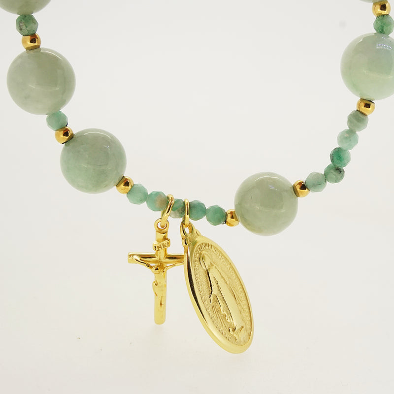 Jade and Emerald Rosary Bracelet 10mm - Gaea | Crystal Jewelry & Gemstones (Manila, Philippines)