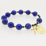 Lapis Lazuli and Black Tourmaline Rosary Bracelet 10mm - Gaea | Crystal Jewelry & Gemstones (Manila, Philippines)