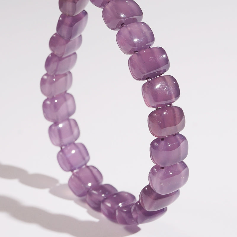 A-Grade Purple Chalcedony Bangle (S) - Gaea