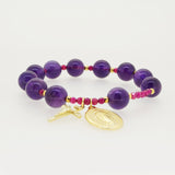 Amethyst and Gem-Grade Ruby Rosary Bracelet 10mm - Gaea | Crystal Jewelry & Gemstones (Manila, Philippines)