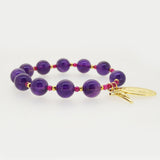 Amethyst and Gem-Grade Ruby Rosary Bracelet 10mm - Gaea | Crystal Jewelry & Gemstones (Manila, Philippines)