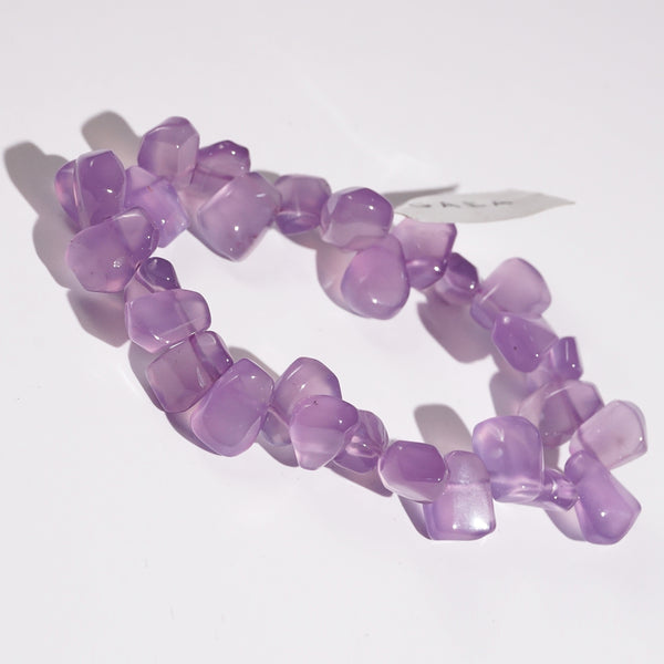 A-Grade Purple Chalcedony Flat Briolette - Gaea