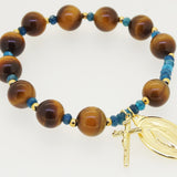 Tiger Eye and Madagascar Apatite Rosary Bracelet 10mm - Gaea | Crystal Jewelry & Gemstones (Manila, Philippines)