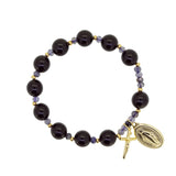 Black Onyx and Iolite Rosary Bracelet 10mm - Gaea | Crystal Jewelry & Gemstones (Manila, Philippines)
