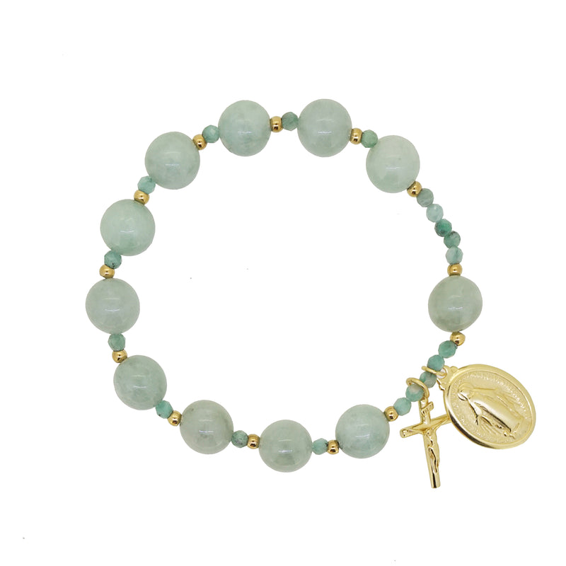 Jade and Emerald Rosary Bracelet 10mm - Gaea | Crystal Jewelry & Gemstones (Manila, Philippines)