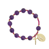 Amethyst and Gem-Grade Ruby Rosary Bracelet 10mm - Gaea | Crystal Jewelry & Gemstones (Manila, Philippines)