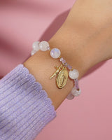 Rainbow Moonstone and Lavender Amethyst Rosary Bracelet 10mm - Gaea | Crystal Jewelry & Gemstones (Manila, Philippines)