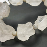 Raw Matte Clear Quartz with Matte Labradorite 6mm - Gaea