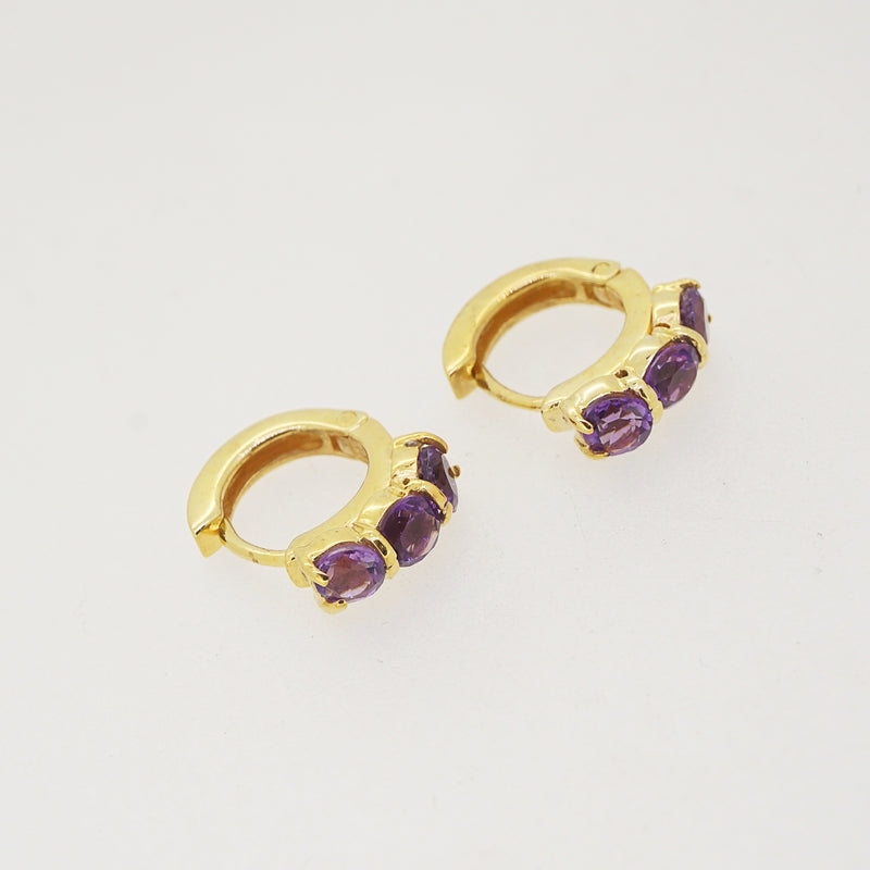 Amethyst Mini Hoop - Gaea | Crystal Jewelry & Gemstones (Manila, Philippines)